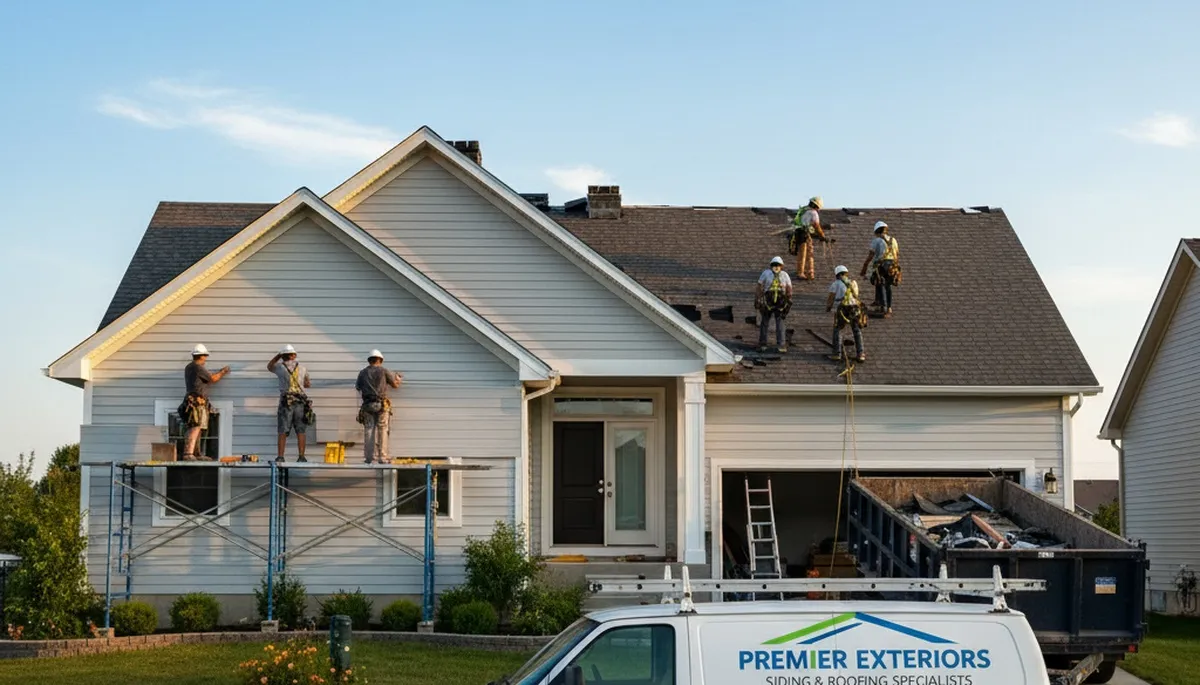 Roof replacement experts installing durable vinyl siding in Shreveport, LA homes