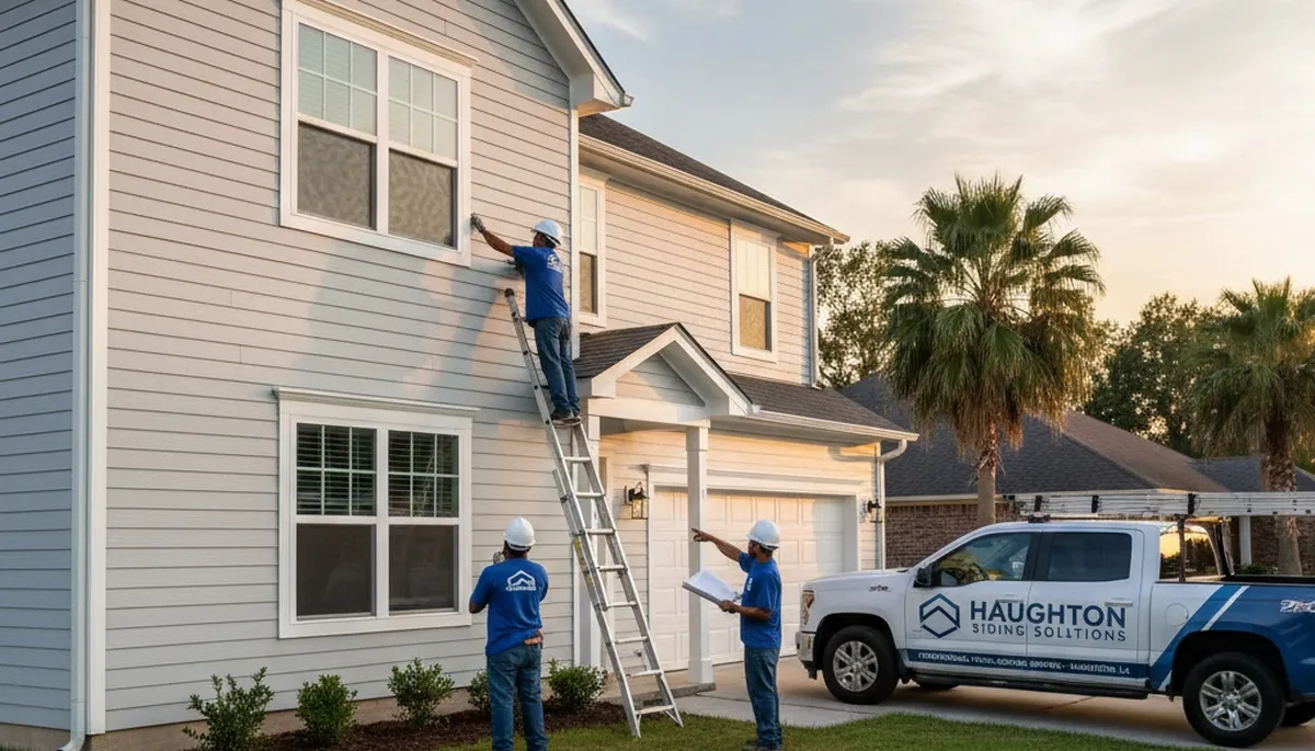 Professional vinyl siding installation on home exterior in Shreveport, LA