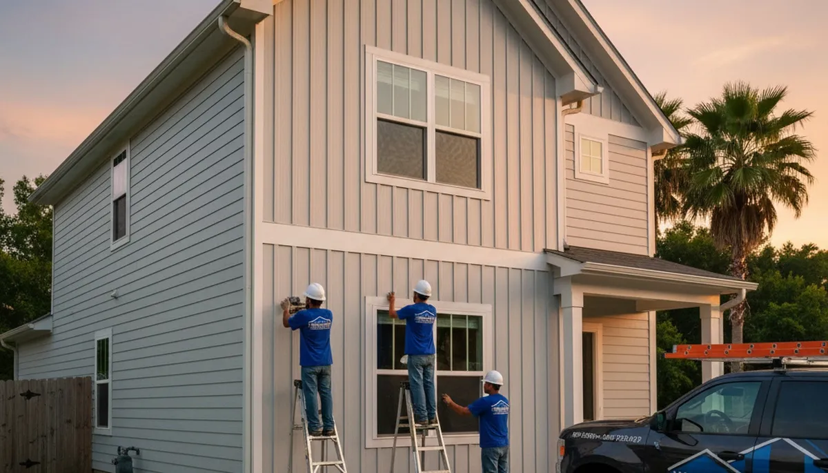Professional vinyl siding installation on home exterior in Shreveport, LA